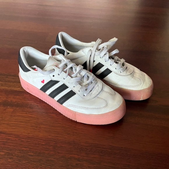 adidas Shoes - Women's Adidas Black White Sneakers Platform Trainers Size 6.5